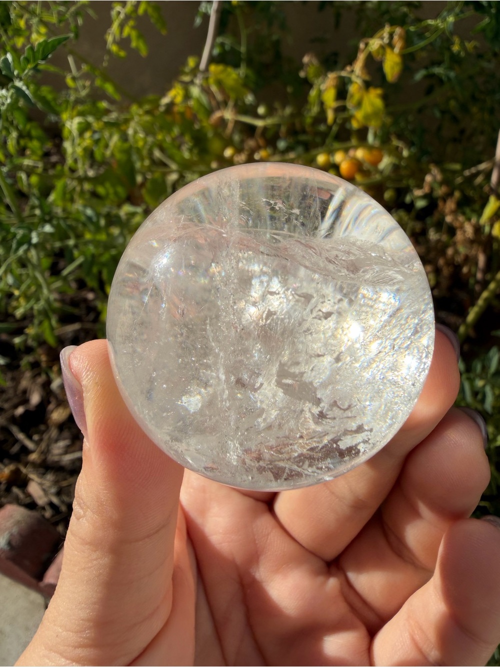 Natural Clear Quartz Crystal Sphere White Healing Stone Ball,A631